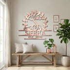 Custom Crest Metal Wall Sign – Personalized Family Name, Monogram, and Established Year – Made in the USA – 5 Sizes & Colors