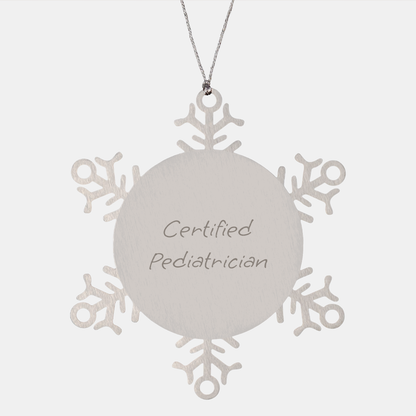 Funny Pediatrician Gifts, Snowflake Ornament, 'You're a-maze-ing!' - Gifts from Family to Pediatrician, Unique Christmas Unique Gift - Image 1