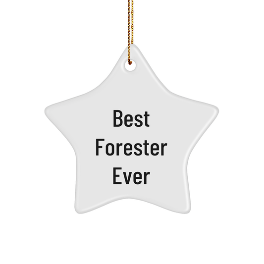 Forester Star Ornament, Best Forester Ever Funny Quote, Gifts from Men to Forester, Unique Christmas Unique Gifts - Image 1