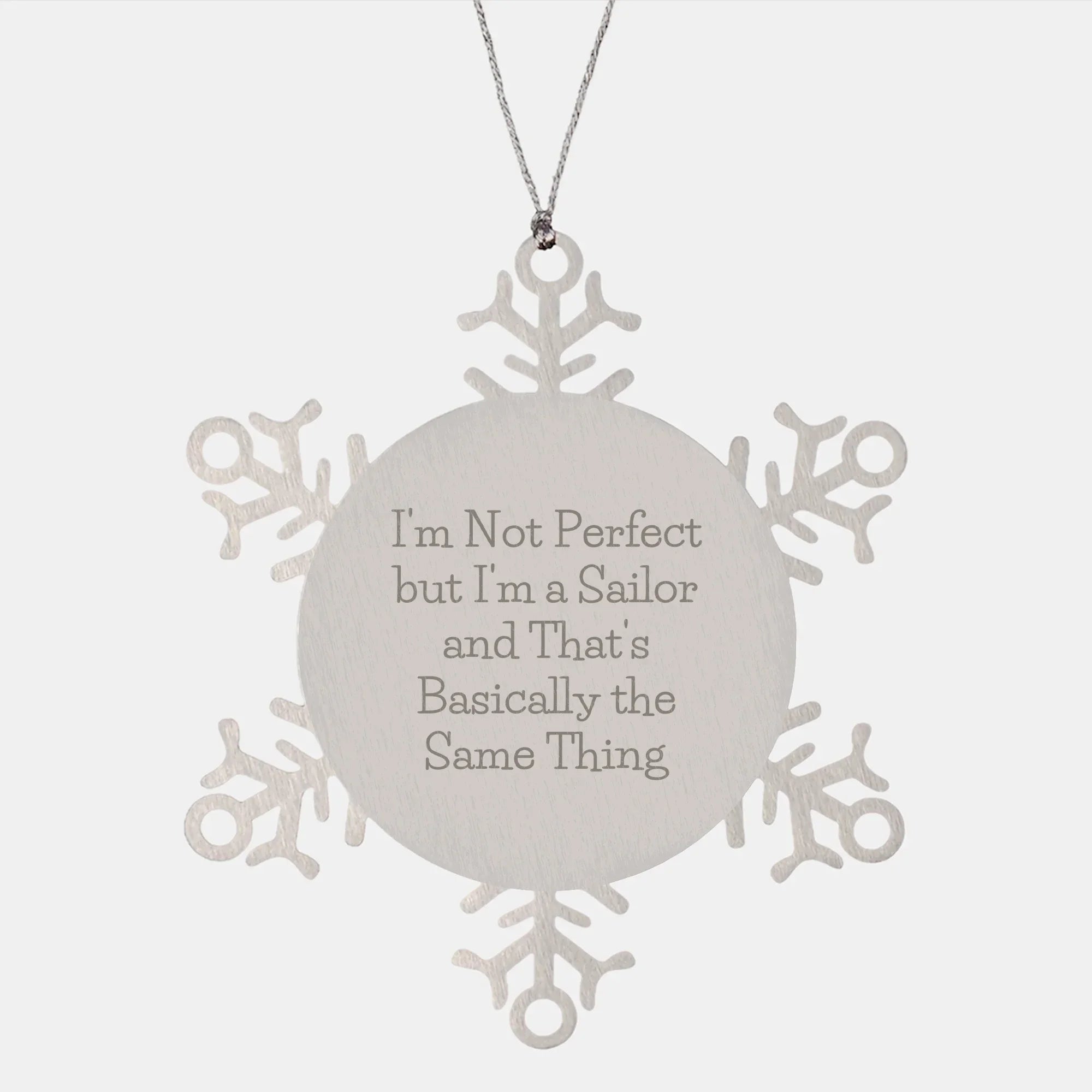 Sailor Snowflake Ornament Unique Christmas Memorable Present for Sailors, Inspirational Quote