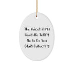 Sea Glass Collecting Gifts for Friends, Funny Oval Ornament with Quote, Gifts from Women, Christmas Unique Gifts for Sea Glass Collecting Enthusiasts
