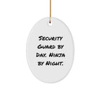 Security Guard Oval Ornament - Gifts from Friends to Security Guards - Funny Christmas Decor