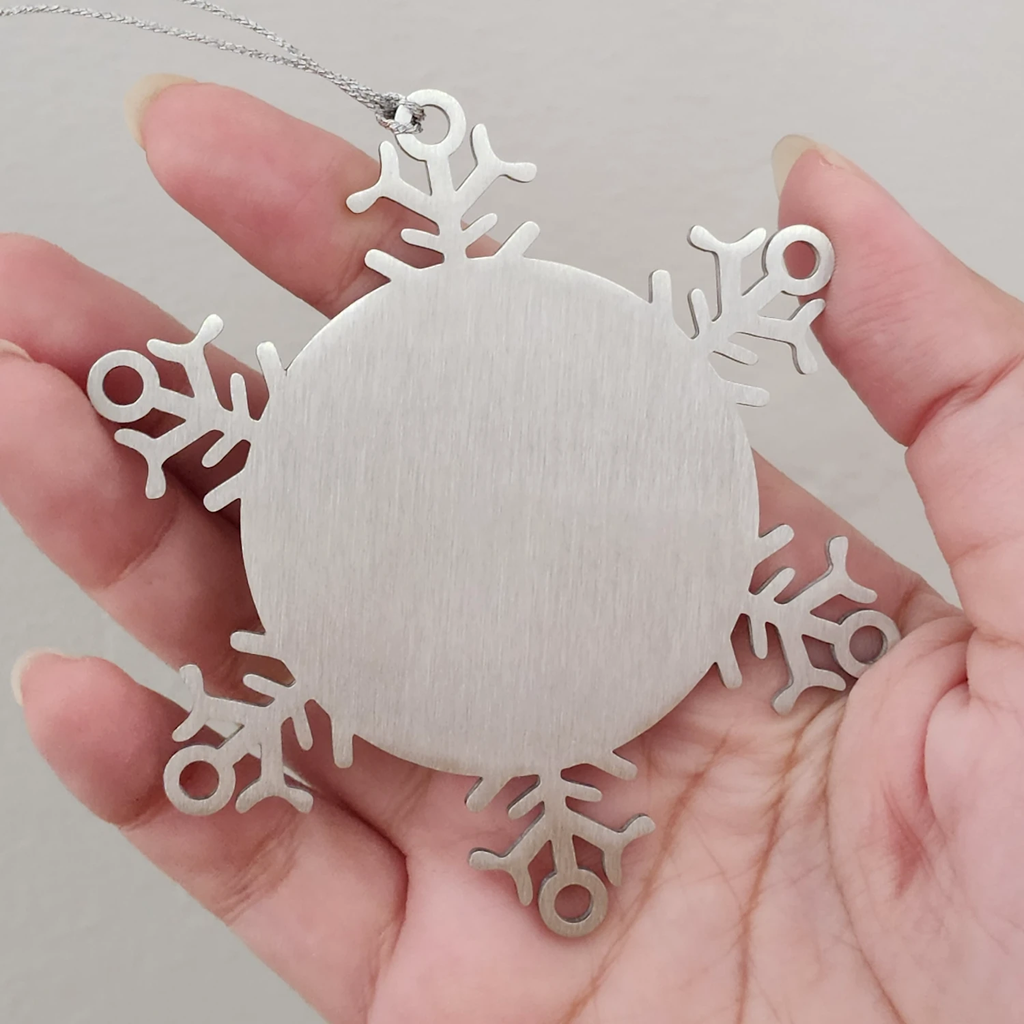 Security Guard Snowflake Ornament - Funny Quote 'Because I Am The Security Guard. That's Why.' Christmas Gifts