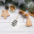 Sewing Gifts from Friends, Sewing Circle Ornament, 'Sewing Because Murder Is Wrong' Funny Quote, Christmas Unique Gifts