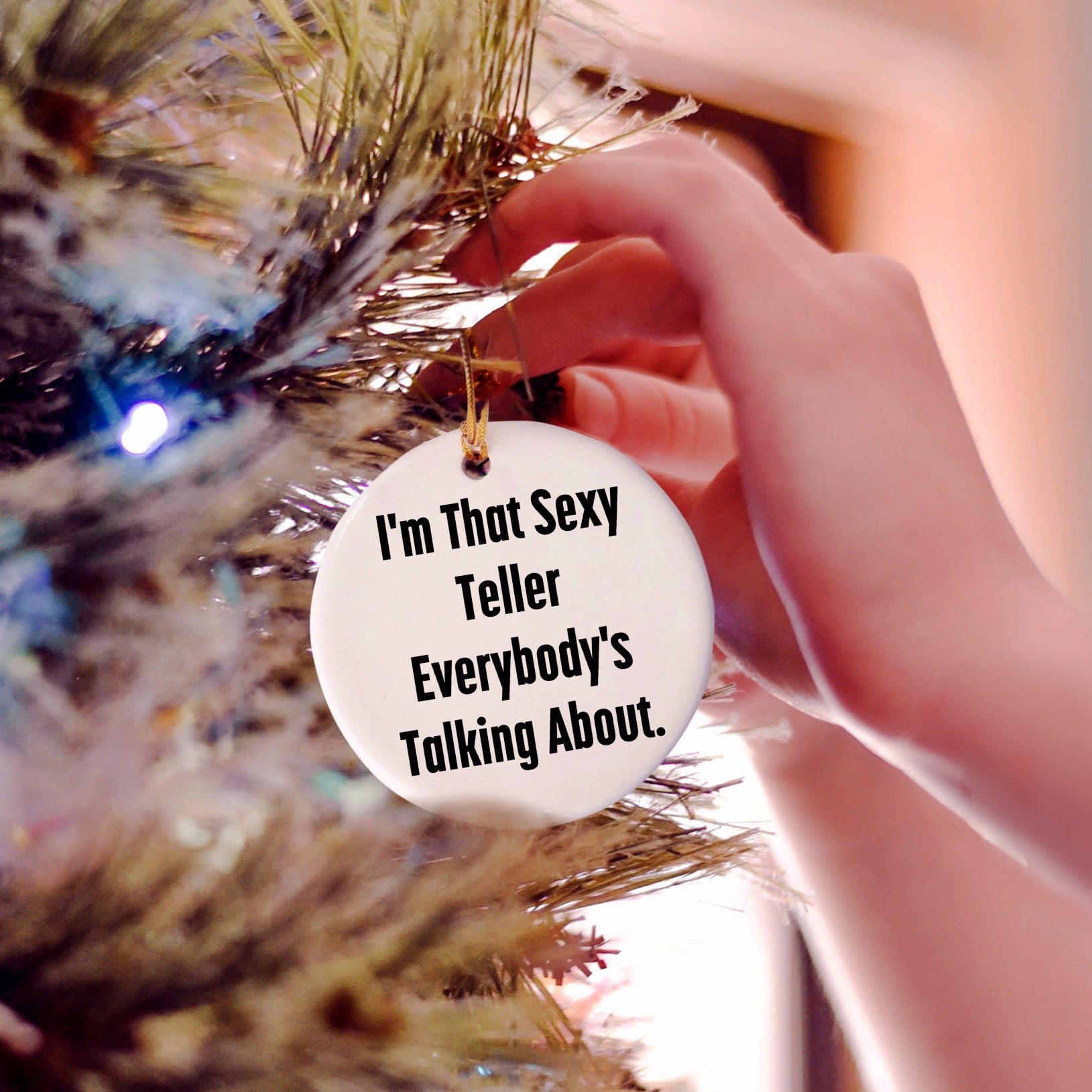 Sexy Teller Circle Ornaments for Christmas Unique Gifts from Friends to Family