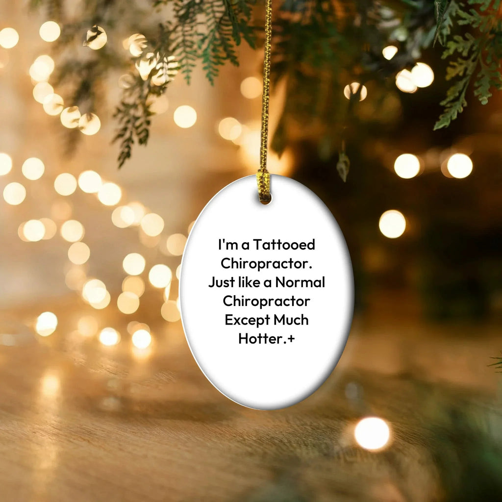 Sexy Trucker Gifts for Men, I'm That Sexy Trucker Everybody's Talking About, Oval Ornament for Christmas