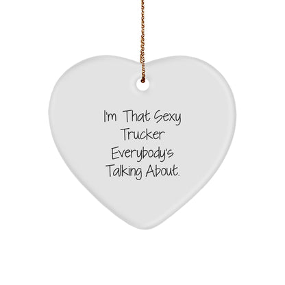 Sexy Trucker Gifts from Men to Friends - Heart Ornament for Christmas