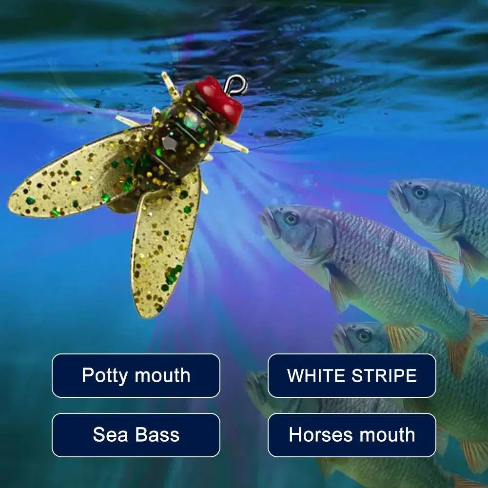 Realistic Fly-Fishing Bait Set – Shrimp Scented, Durable Hooks, Multi-Size Options