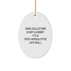Shoe Collecting Gifts from Friends - Inspirational Oval Ornament for Men, Women, and Shoe Collecting Enthusiasts - Christmas Unique Gifts