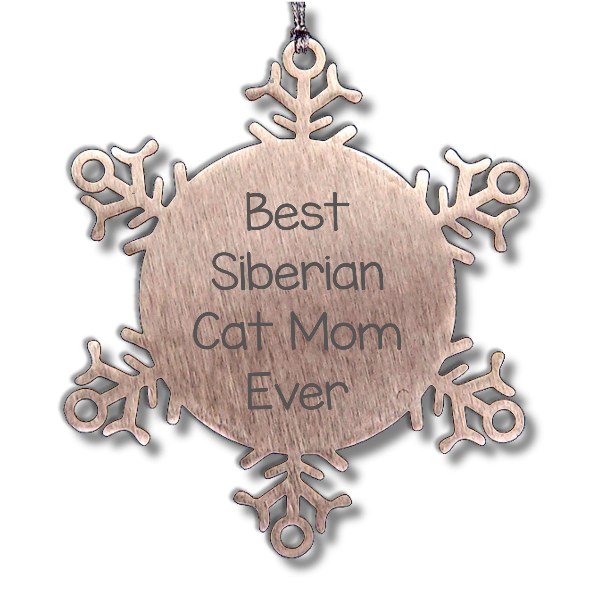 Siberian Cat Mom Ever Snowflake Ornaments, Gifts from Best Siberian Cat Moms to Siberian Cat Enthusiasts, Unique Christmas Unique Gifts for Friends, Family and Coworkers