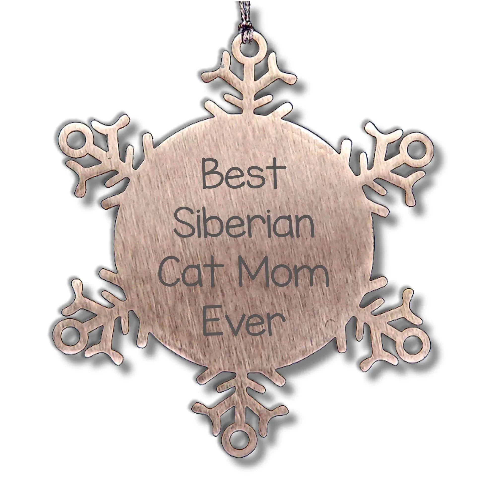 Siberian Cat Mom Ever Snowflake Ornaments, Gifts from Best Siberian Cat Moms to Siberian Cat Enthusiasts, Unique Christmas Unique Gifts for Friends, Family and Coworkers