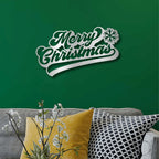 Classic "Merry Christmas" Metal Wall Sign - Bring Holiday Cheer to Any Room