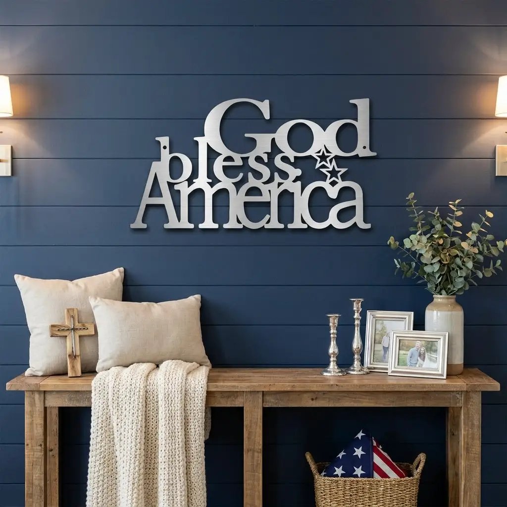 God Bless America Metal Art – A Tribute to Faith, Freedom & Home