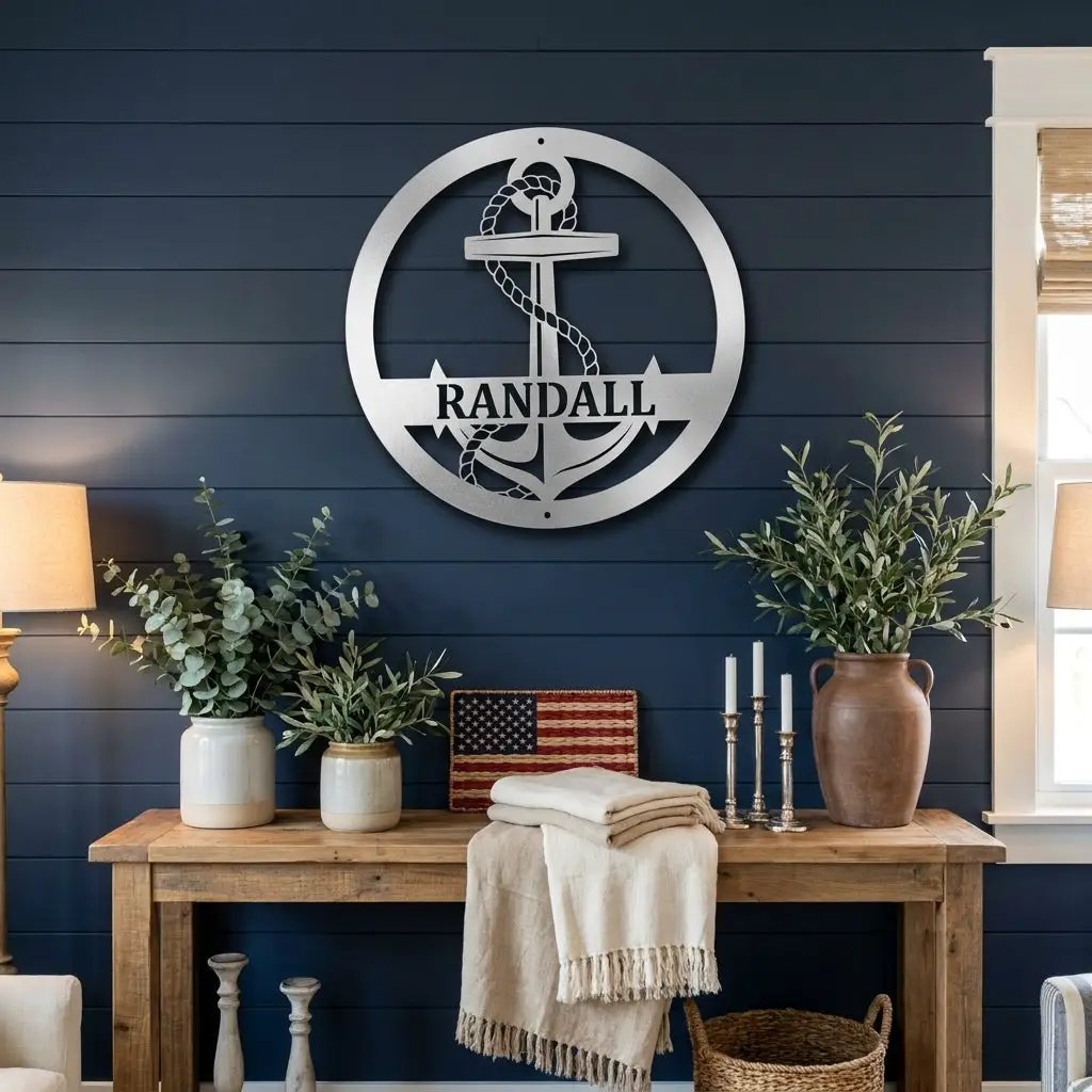 Personalized Anchor Name Metal Art – Your Name, Your Anchor