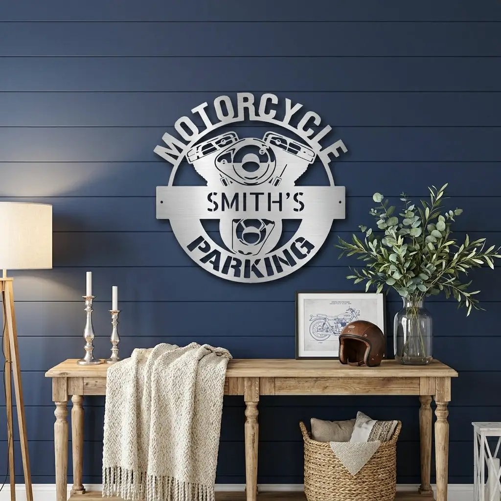 Personalized Motorcycle Metal Sign, Custom Biker Wall Art, Motorcycle Garage Decor