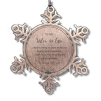 Sister In Law Christmas Snowflake Ornament Law Life is learning to dance in the rain