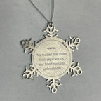 Sister Long Distance Relationship Gifts, No matter the miles that separate us, Cute Love Snowflake Ornament For Sister, Birthday Christmas Unique Gifts For Sister