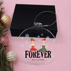 Sisters are Forever Personalized Acrylic Keepsake Christmas Ornament