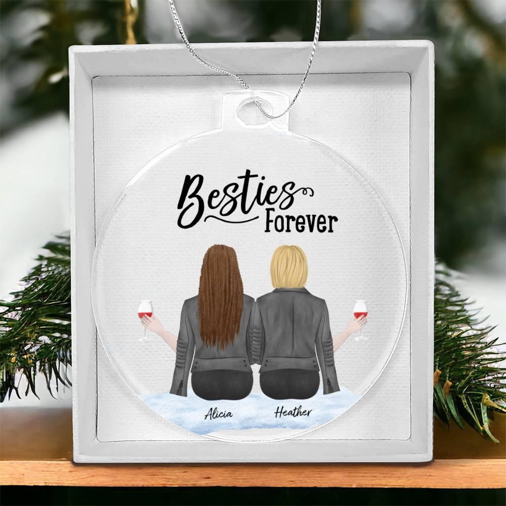 Sisters are Forever Personalized Acrylic Keepsake Ornament