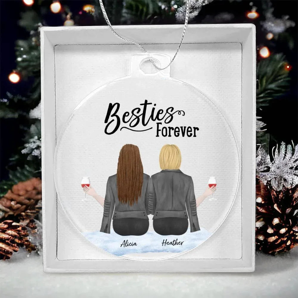Sisters are Forever Personalized Acrylic Keepsake Ornament