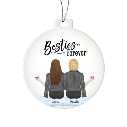 Sisters are Forever Personalized Acrylic Keepsake Ornament