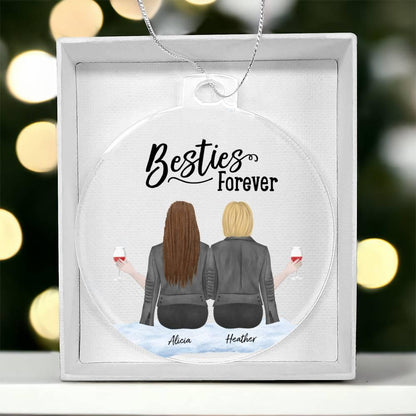 Sisters are Forever Personalized Acrylic Keepsake Ornament
