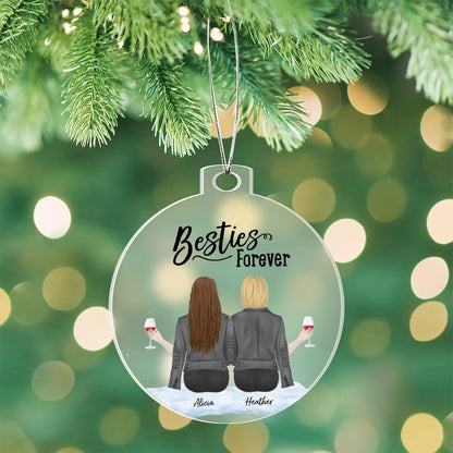 Sisters are Forever Personalized Acrylic Keepsake Ornament