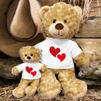 Hearts of Love - Plush Lamb, Panda, or Teddy Bear with Tee Shirt Romantic Gift for Sweetheart