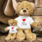 You and Me - Plush Lamb, Panda, or Teddy Bear with Tee Shirt Romantic Gift for Sweetheart