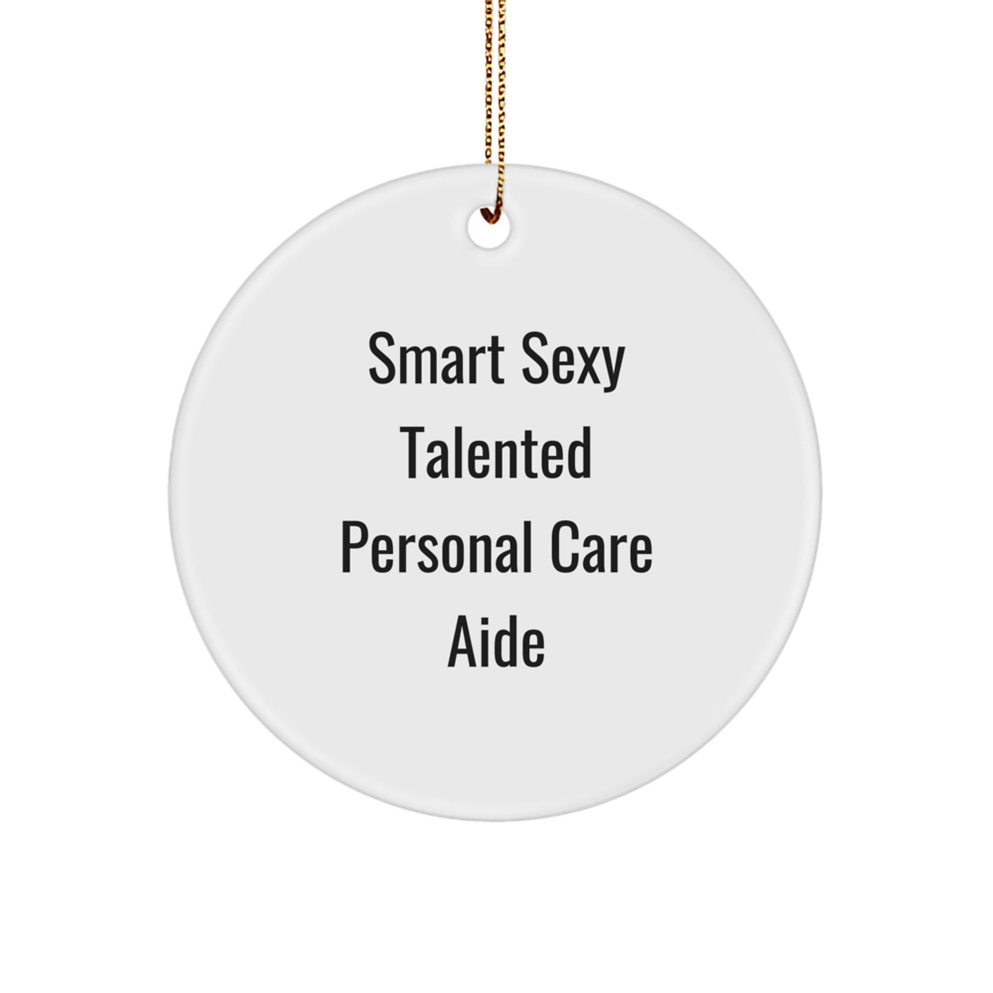 Smart Sexy Talented Personal Care Aide Funny Circle Christmas Ornament