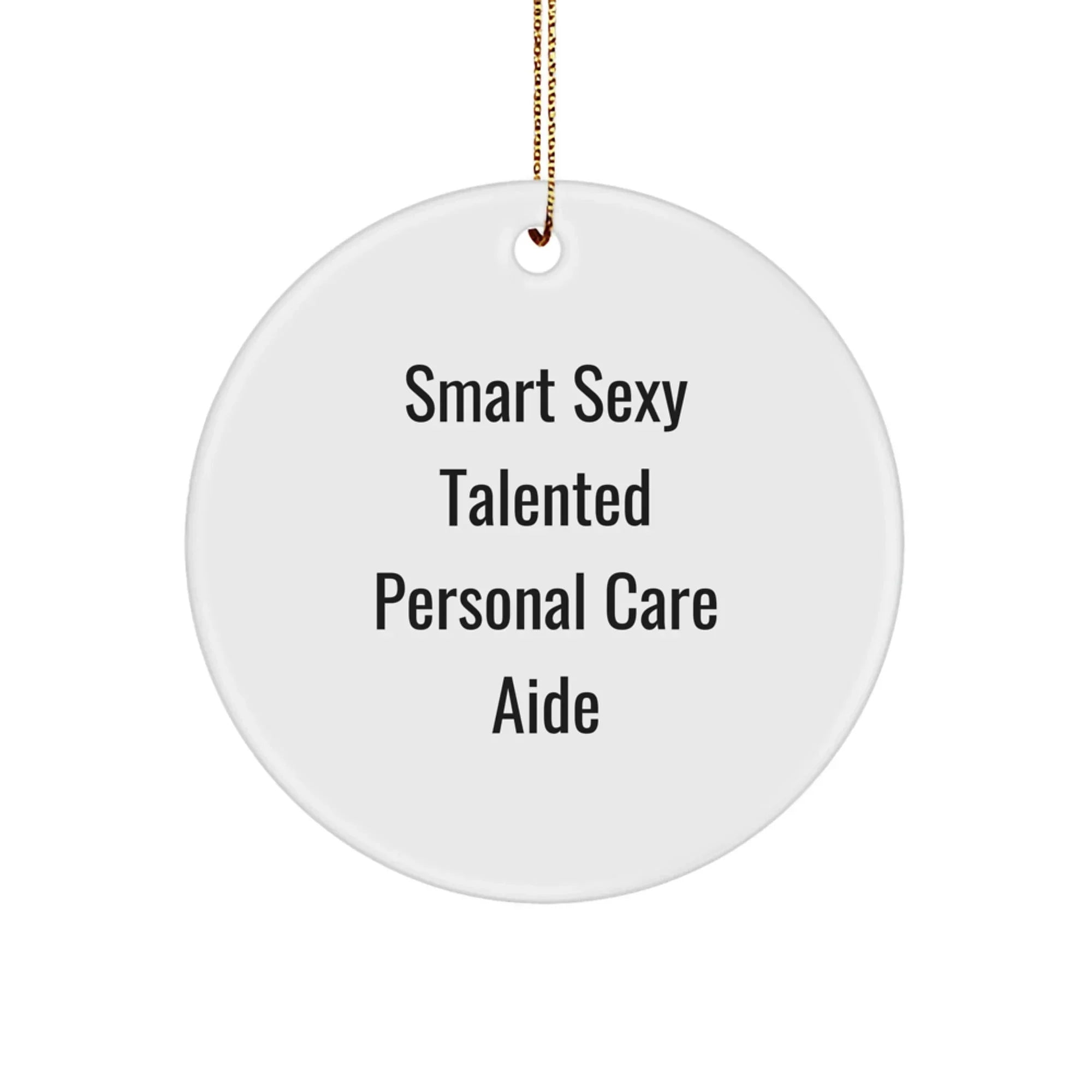 Smart Sexy Talented Personal Care Aide Funny Circle Christmas Ornament