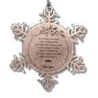 Snowflake Ornament for Dad Present, Dad Always follow your dreams, never forget how amazing you are, Dad Christmas Gifts Decorations for Girls Boys Teen Men Women
