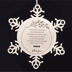 Snowflake Ornament for Niece Present, Niece Always follow your dreams, never forget how amazing you are, Niece Christmas Gifts Decorations