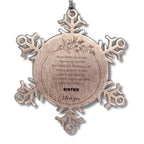Snowflake Ornament for Sister Present, Sister Always follow your dreams, never forget how amazing you are, Sister Christmas Gifts Decorations for Girls Boys Teen Men Women