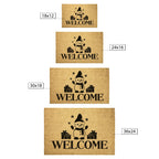 Snowman “Welcome” Doormat | Festive Coir Christmas Welcome Mat with Gifts and Snowflakes | Holiday Front Porch Décor