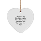 Sonographer Heart Ornament, Funny Quote Caution: Retired Sonographer Christmas Gifts