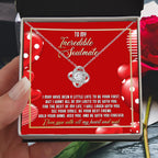 Gift for Soulmate - I Love You with All My Heart and Soul - Love Knot Necklace