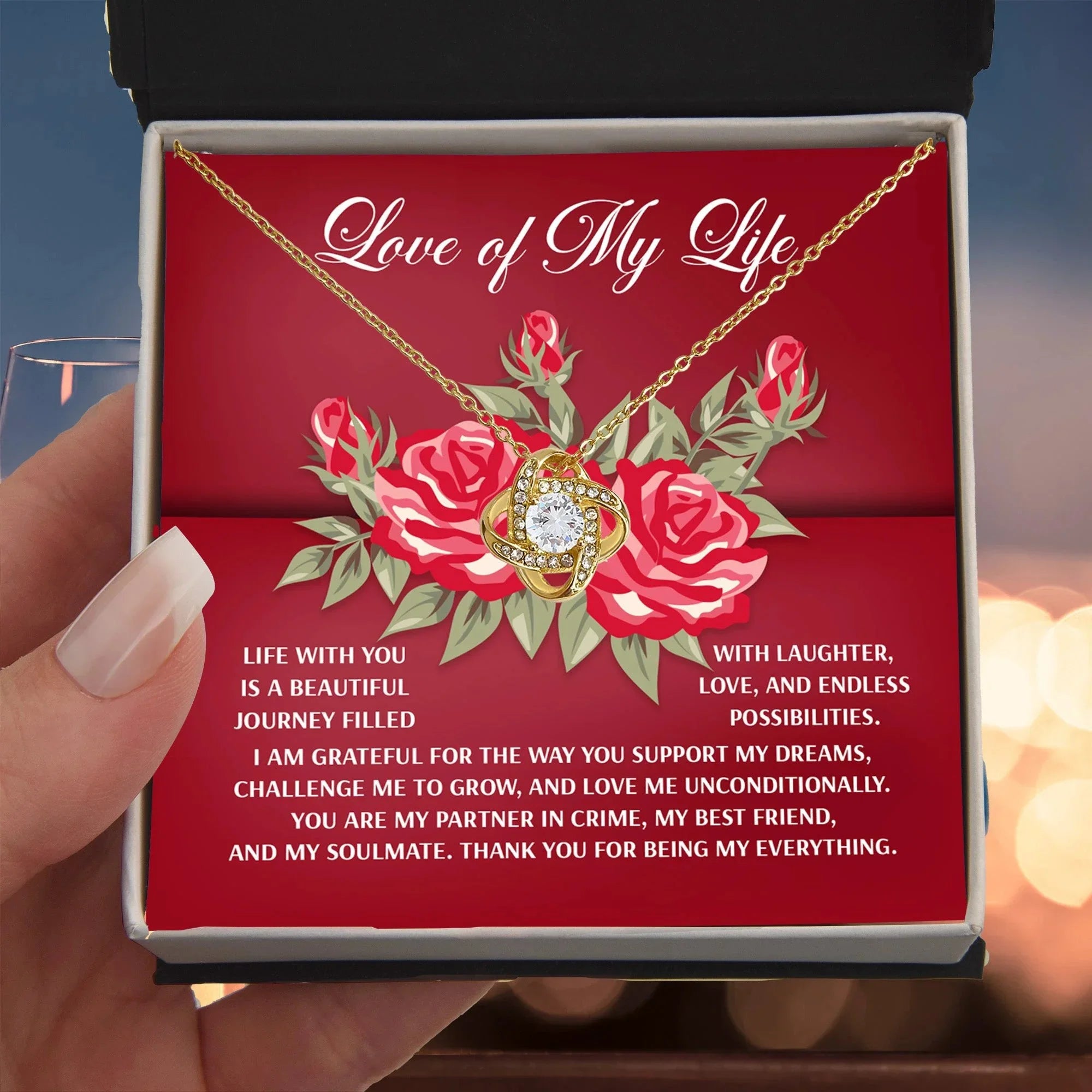 To the Love of My Life – Romantic Soulmate Necklace with Meaningful Message