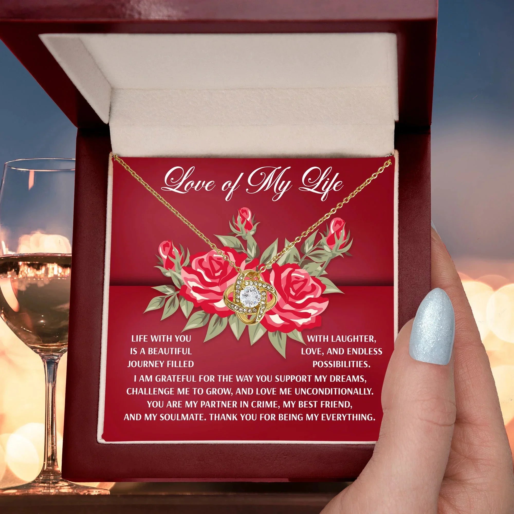 To the Love of My Life – Romantic Soulmate Necklace with Meaningful Message
