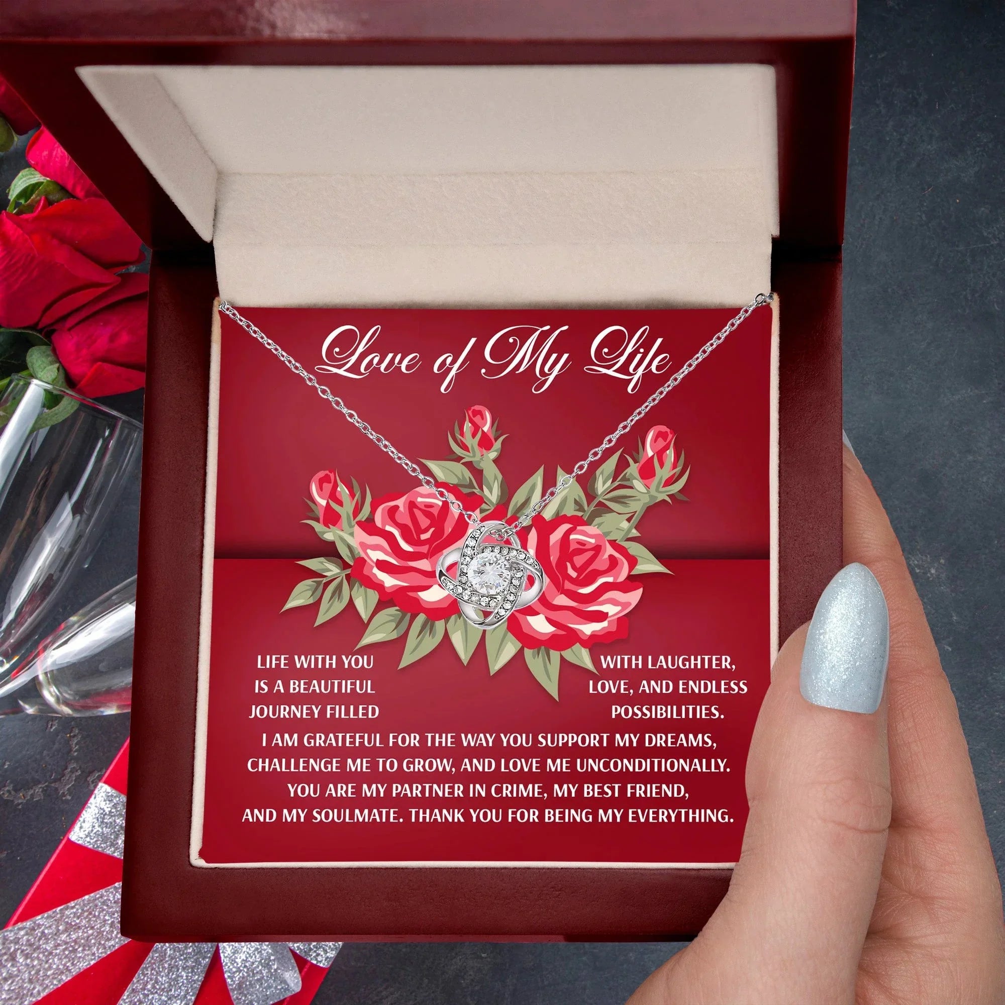 To the Love of My Life – Romantic Soulmate Necklace with Meaningful Message