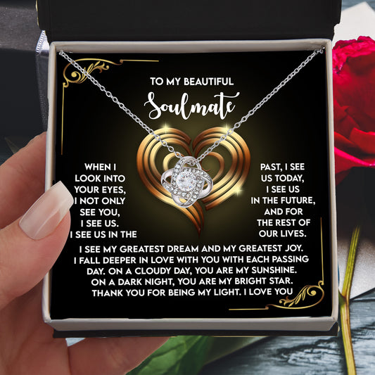 Soulmate Necklace – Celebrate Eternal Love with This Heartfelt Message and Pendant