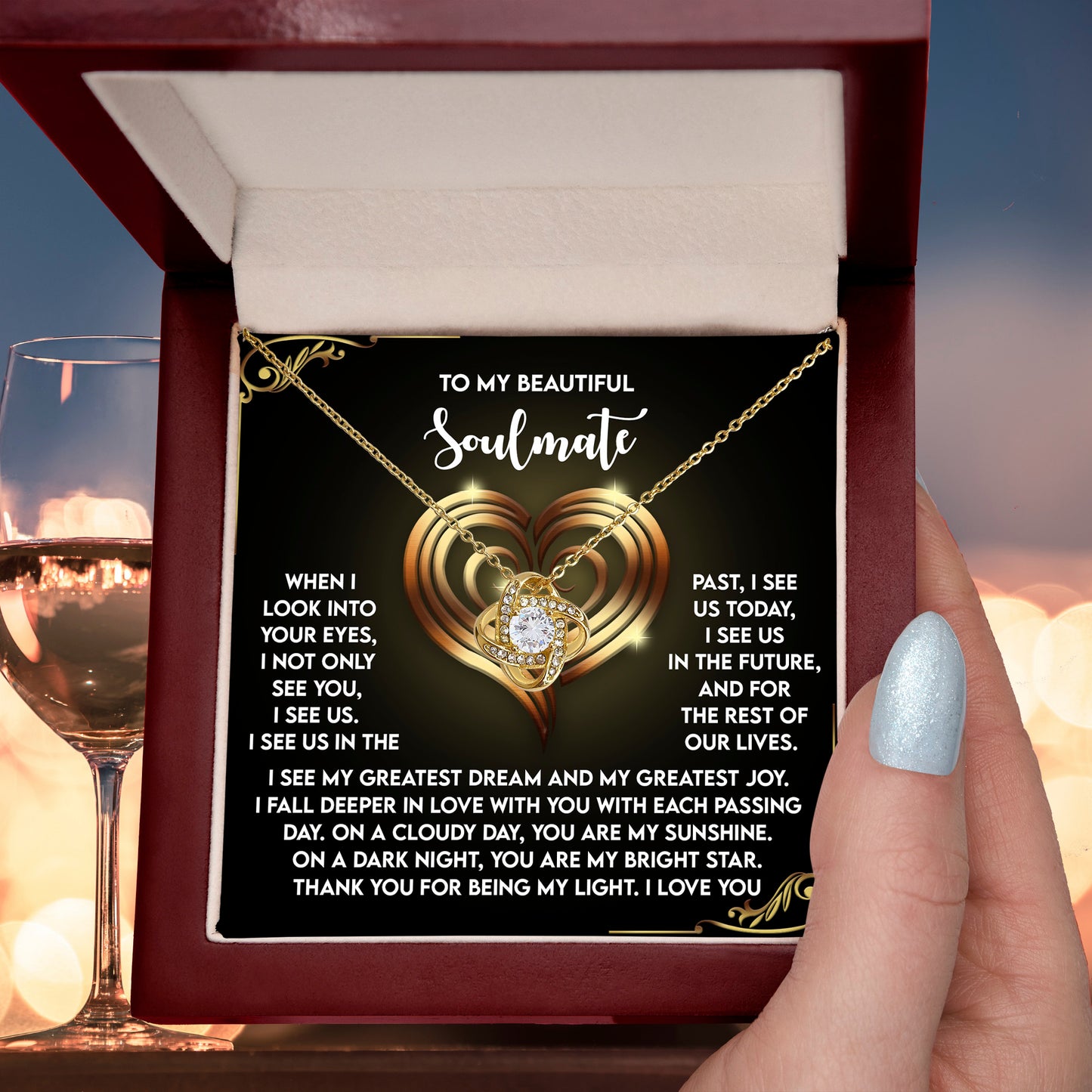 Soulmate Necklace – Celebrate Eternal Love with This Heartfelt Message and Pendant - Mallard Moon Gift Shop