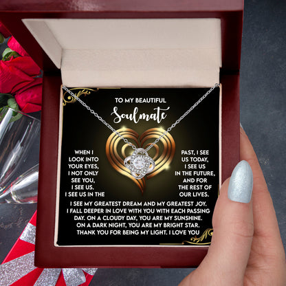 Soulmate Necklace – Celebrate Eternal Love with This Heartfelt Message and Pendant - Mallard Moon Gift Shop