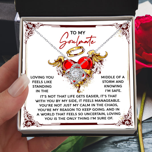 Heartfelt Soulmate Necklace – Celebrate the Calm and Strength She Brings