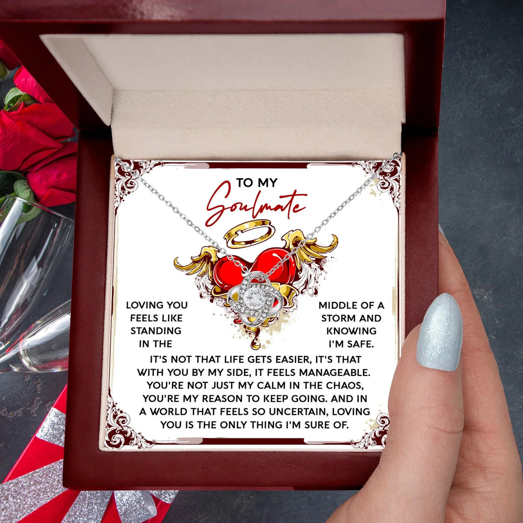 Heartfelt Soulmate Necklace – Celebrate the Calm and Strength She Brings