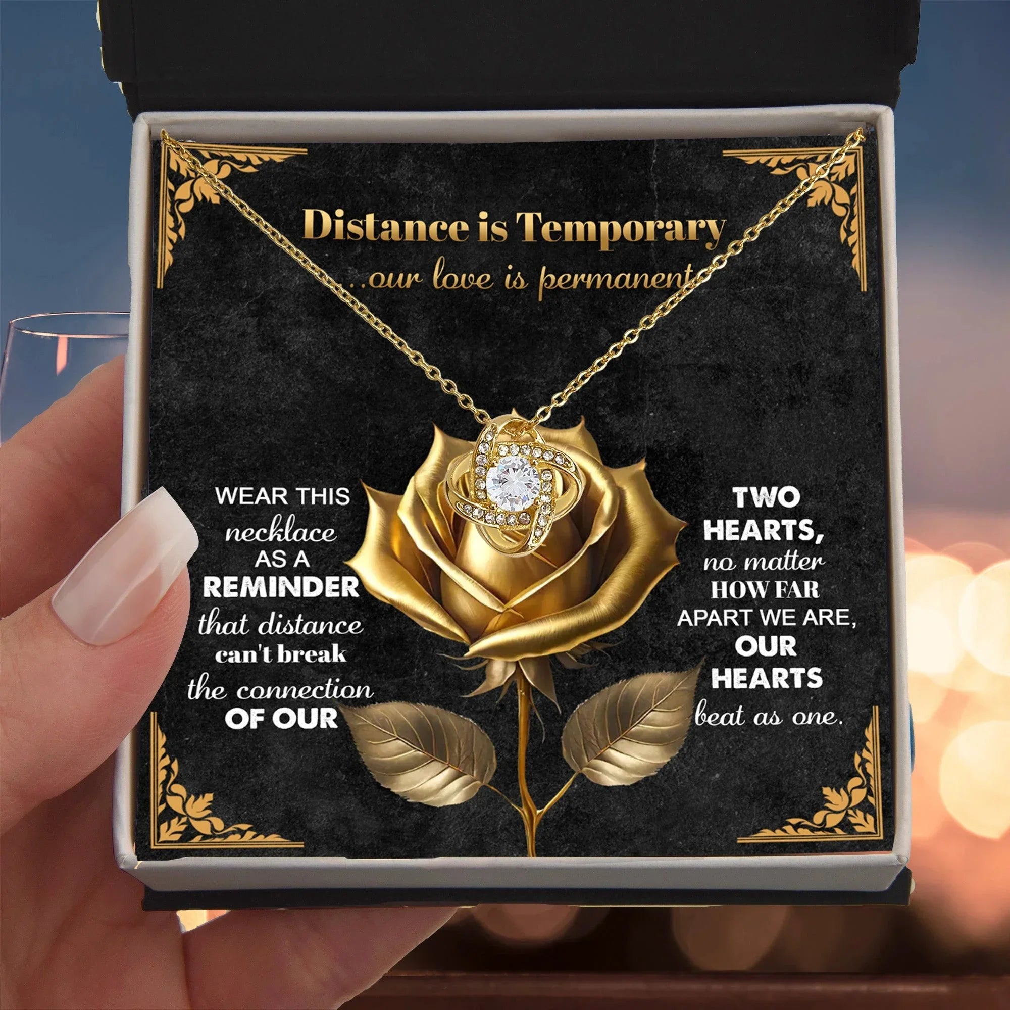 Romantic Necklace with Message Card – The Perfect Gift for Long-Distance Relationships