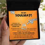 Soulmate-Never Stop Loving Halloween Love Dancing Heart Necklace