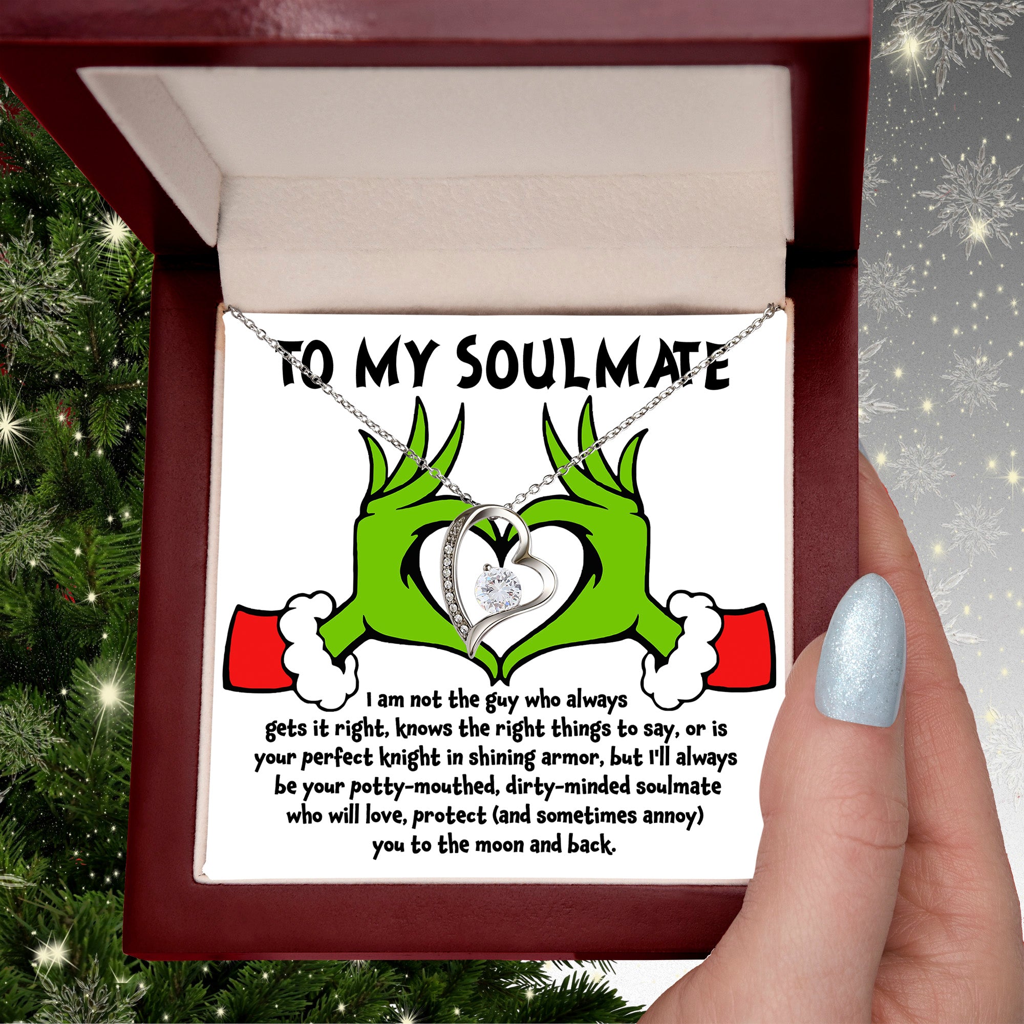 Soulmate Gift - I Am Not the Perfect Knight - Forever Love Pendant Necklace - Mallard Moon Gift Shop