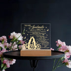 Soulmate - I Believe in Fate And Destiny Acrylic Plaque with Lighted LED Wooden Base