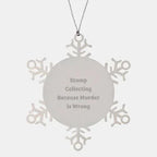 Stamp Collecting Gifts from Loved Ones, Funny Snowflake Ornaments for Stamp Collectors